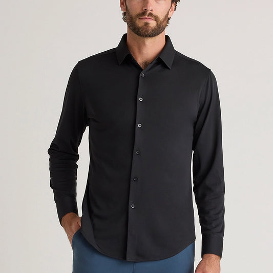 Long Sleeve Button Down in Commuter Stretch Pique